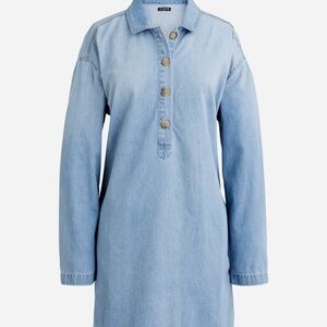 NWT J. Crew Popover Dress in Chambray